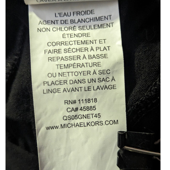 Michael Kors Black Tiered Sleeveless Top Sheer Panels Woman's Size Small‎ - Picture 13 of 16